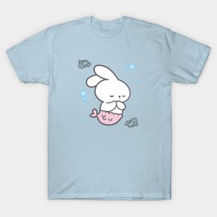 Dive into Dreamland: The Slumbering Cute Mer-Bunny T-Shirt